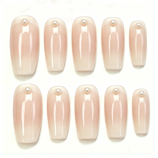 Single Pearl Accent Nails